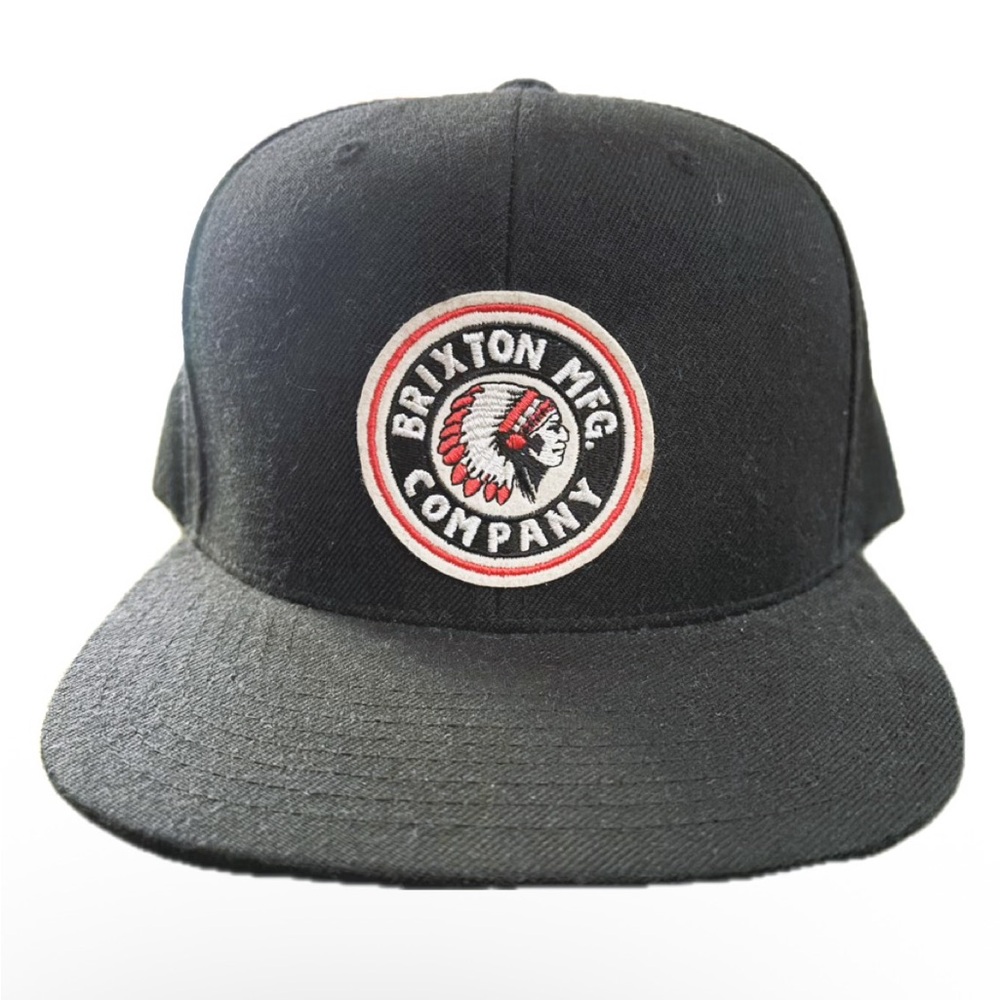 Brixton Black Logo Snapback Hat